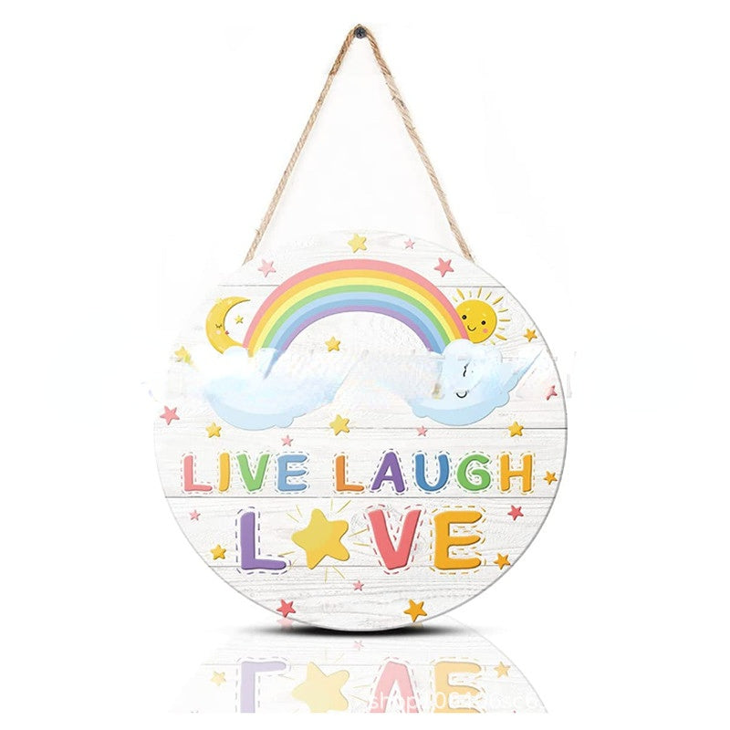 Wholesale Wooden Rainbow Circular Wall Listing